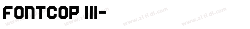 Fontcop III字体转换
